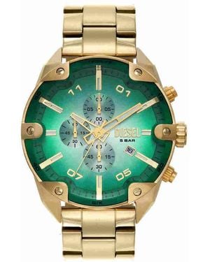 DIESEL Analog Quarz Uhr mit Edelstahl Armband DZ4685 - Grün