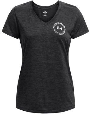 Under Armour Ua Tech Twist Crest Short Sleeve Graph - Black