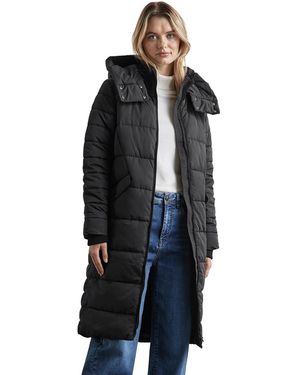 Street One A201975 Gefütterte Lange Jacke,Schwarz,34 - Blau