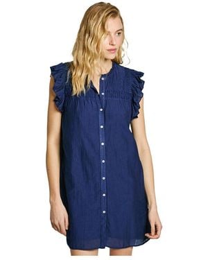 Pepe Jeans Devil Vestido - Azul