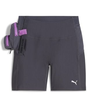 PUMA Short de Trail Moulant Seasons L Galactic Gray - Bleu