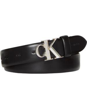 Calvin Klein CK Buckle 30mm Fixed Belt Lv04f7054g - Nero