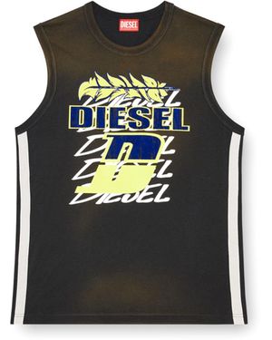 DIESEL _T-BISCO-Stripe TOP_Shirt_Schwarz_3XL