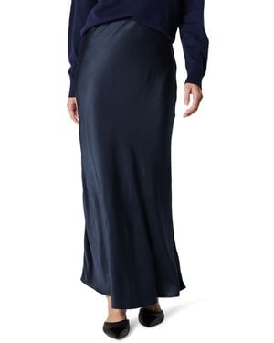 The Drop Alya Silky Slip Maxi Skirt Falda - Azul
