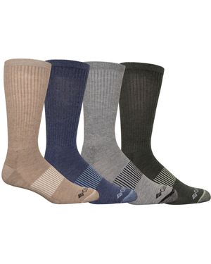 Columbia Heather Rib Crew Socks 4 Pair - Black