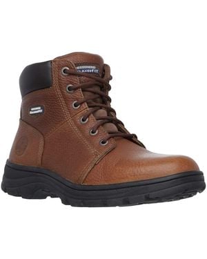 Skechers For Work Workshire Relaxed Fit Work Steel Toe Boot,brown,8.5 W Us