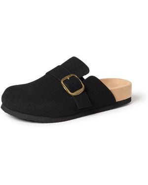 Amazon Essentials Zuecos Cómodos con Hebilla en la Parte Superior Hombre - Negro