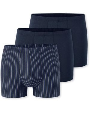 Schiesser 3 Pack Shorts - Blau