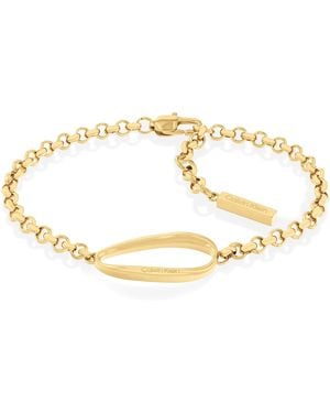 Calvin Klein Braccialetto a catena da donna Collezione PLAYFUL ORGANIC SHAPES Oro giallo - 35000358 - Metallizzato