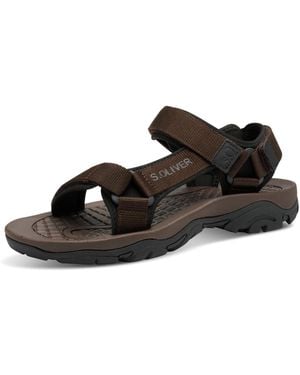 S.oliver Sandalen mit Klettverschluss Bequem - Schwarz