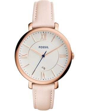 Fossil Orologio Analogico Quarzo Donna con Cinturino in Pelle ES3988 - Rosa
