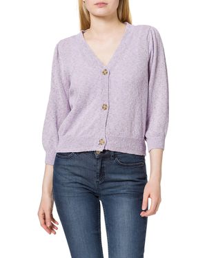 Vero Moda VMANNIE 3/4 V-Neck Cardigan Strickjacke - Lila