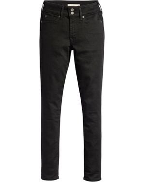 Levi's 711 Double Button Soft Black - Zwart