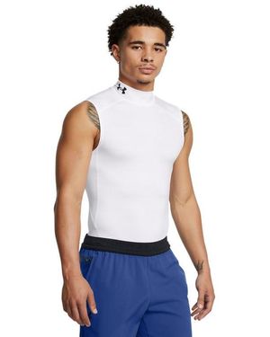 Under Armour Heatgear Armour Compression Mock Sleeveless Shirt - Blue