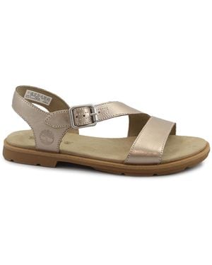 Timberland 0A2R2T Gold Metallic Oro Scarpe Donna Sandali Fibbia Pelle Calista bay 41 - Marrone