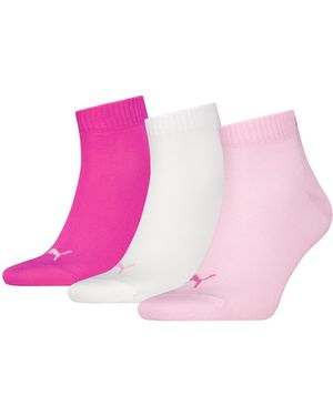 PUMA Effen Quarter 3 Pack - Roze