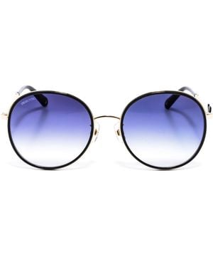 Swarovski Lunettes de soleil rondes en métal SK0252-K pour femme - Noir