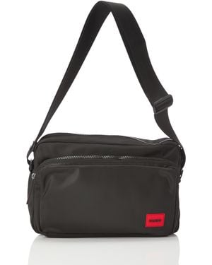 HUGO Ethon Nylon Messenger Bag - Black