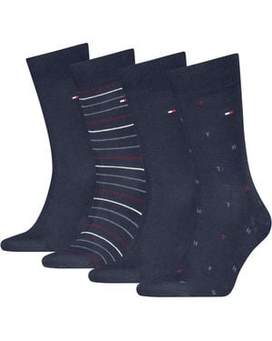 Tommy Hilfiger TH MEN SOCK 4P TIN GIFTBOX - Blau