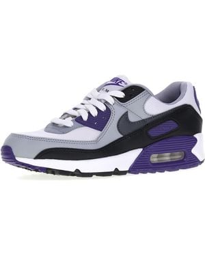 Nike Air Max 90 White/Iron Grey-Black-Wolf Grey 42 EU - Bleu