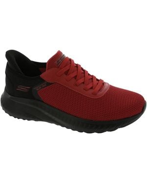 Skechers Hands Free Slip-ins Squad Chaos-balanced Edge Trainer - Red