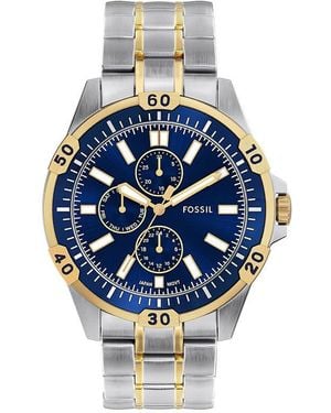 Fossil Orologio Analogico al Quarzo Uomo con Cinturino in Acciaio Inossidabile FS6146 - Blu