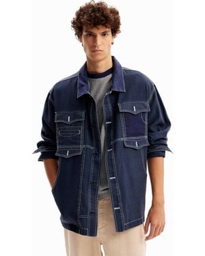 Desigual Chaq_Narciso Giacca Uomo Denim - Blu