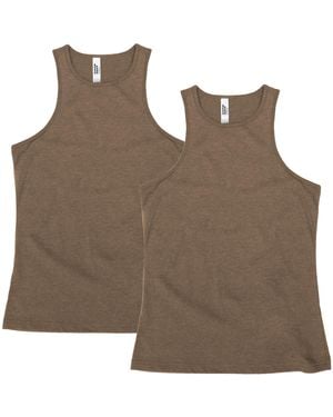 American Apparel Cvc Racerneck Tank - Brown
