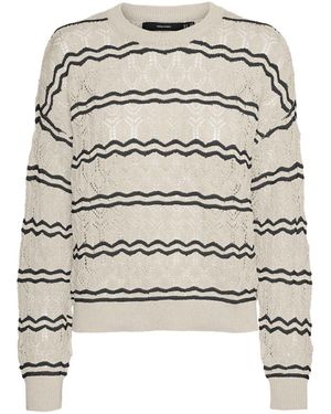 Vero Moda VMBELLA LS O-Neck Pullover GA Boo - Weiß