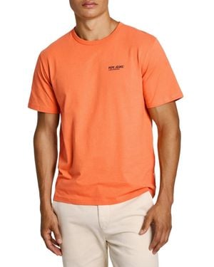 Pepe Jeans Sann Tee T-shirt Voor Volwassenen - Oranje