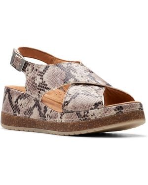 Clarks Kassanda Step Wedge Sandal - Brown