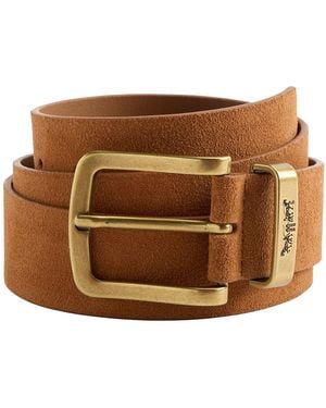 Levi's Metal Two Horse Keeper Belt Ov Bovine Leather - Brown