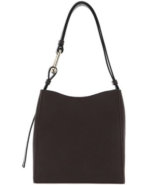 Furla Leder Schultertasche Nuvola Mini Bucket Bag Mogano dunkelbraun - Schwarz