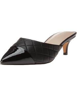 The Drop Paulina Pointed-toe Two-tone Mule - Black