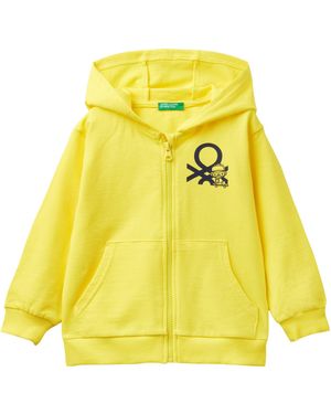 Benetton Giacca C/CAPP M/L 3BC1G502T Maglione Cardigan - Giallo
