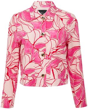 S.oliver Strukturierte Jacke mit All-Over-Print Puder 42 - Pink