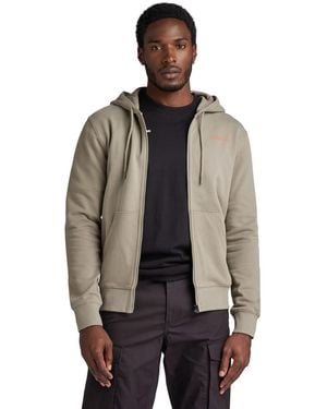 G-Star Back Graphic Zip Through Hooded Sweat - Grijs