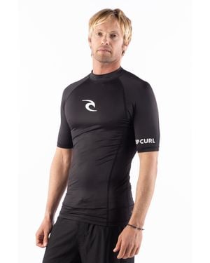 Rip Curl Kurzarm-Rashguard - Schwarz