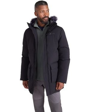 Mountain Warehouse Thermal Tested -50 ° Puffer Coat With Elastic Cuff & Hood - Spring Summer Camping & Outdoors Black - Blue