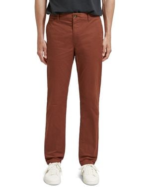 Scotch & Soda Stuart Regular Slim Fit Trousers - Red