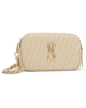 Steve Madden Daisy-h Diagonal Quilted Double Zip Crossbody - Natural