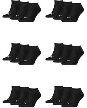 PUMA 18 Paar Invisible Sneakersokken - Zwart