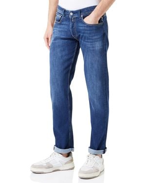 Replay Jeans Grover Straight-Fit mit Stretch - Blau