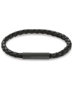 Calvin Klein Armband für Kollektion VELOCITY mit Gewebtem Schwarzem Leder - 35100025