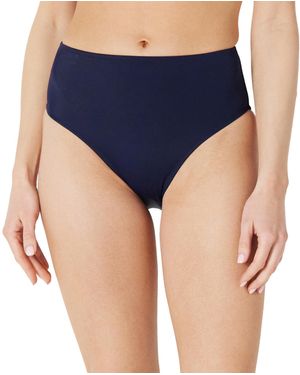 Amazon Essentials Braguita de Biquini Pierna Alta Cintura Alta Mujer - Azul