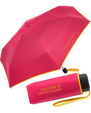 Benetton Benetton Pocket Umbrella Ultra Mini Flat Solid - Red