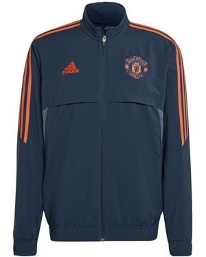 adidas 2022-2023 Utd Presentation Jacket - Blue