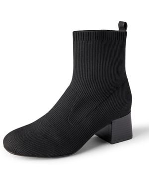 Amazon Essentials Knit Stretch Ankle Boots - Black