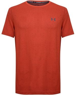 Under Armour S Ua Vanish Seamless Short Sleeve Fire/castlerock Xl - Red
