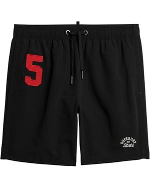 Superdry 17" Polo-Badeshorts aus recyceltem Material Schwarz XL